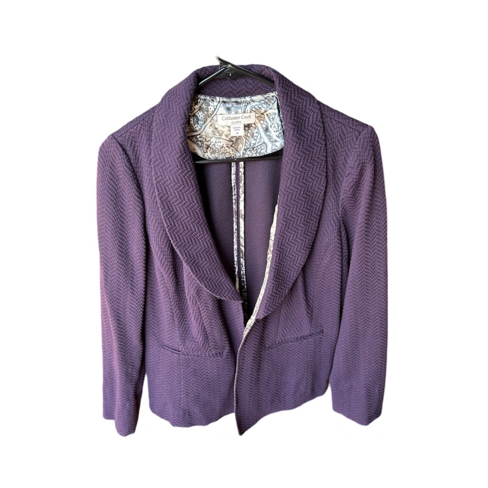 Coldwater creek size 10 purple blazer.